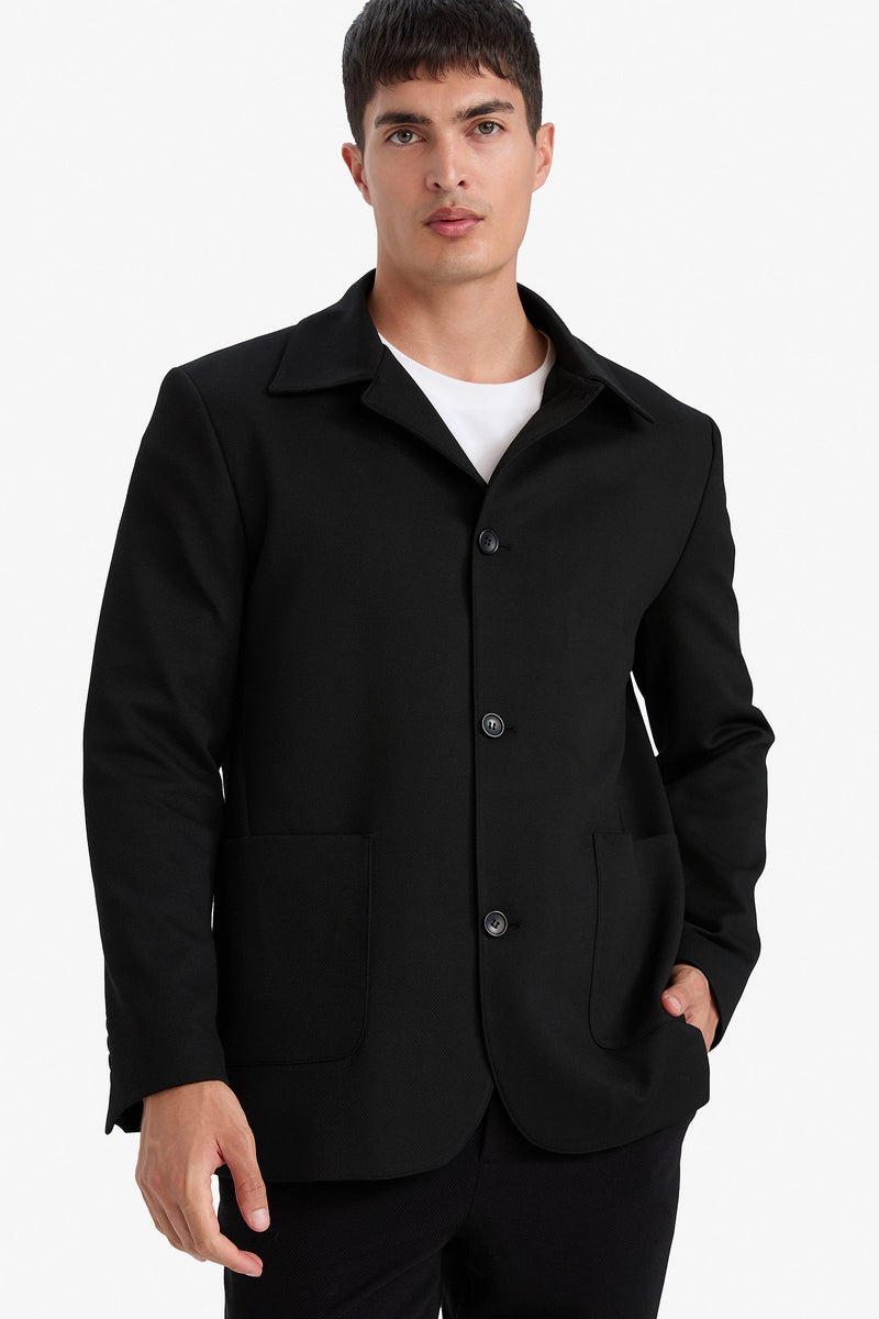 ديفاكتو بليزر رجالي بياقة بولو وقصّة عادية - Image 1