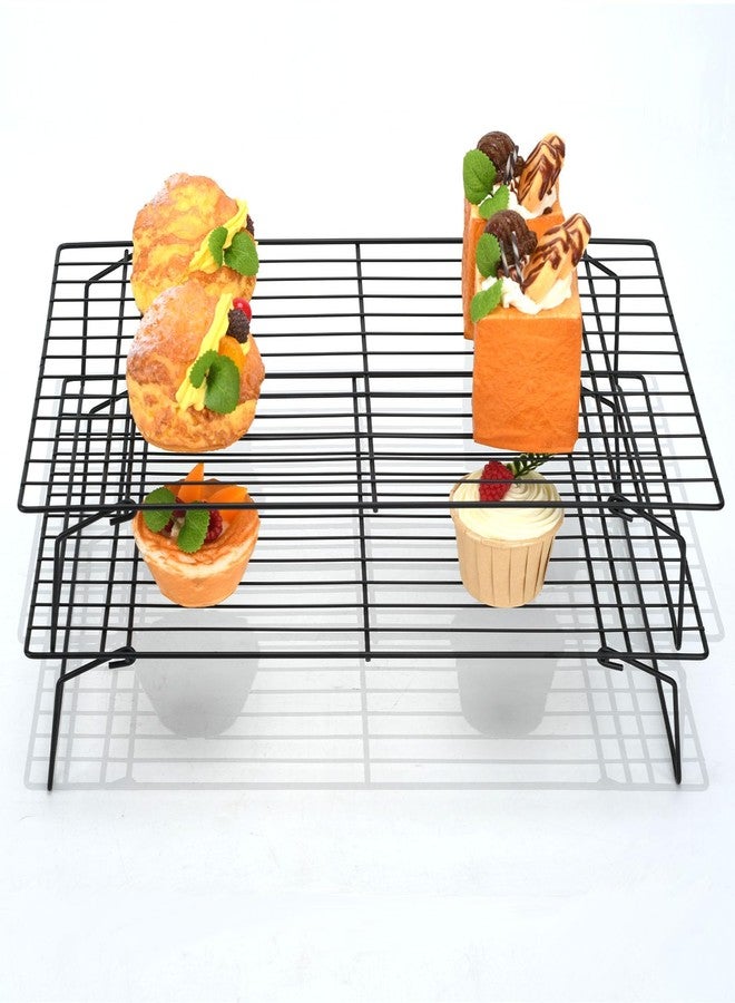 Zalaxt 3 PCS Baking Cooling Rack, Stainless Steel, Stackable 15.7 x 9.8 inch Cooking Cooling Racks for Roasting Grilling - Image 1