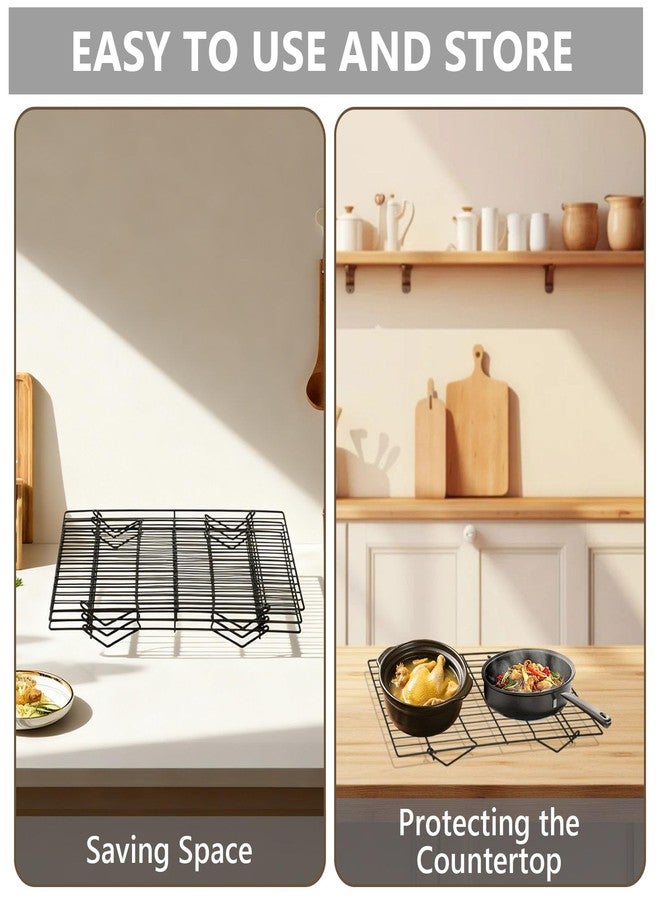 Zalaxt 3 PCS Baking Cooling Rack, Stainless Steel, Stackable 15.7 x 9.8 inch Cooking Cooling Racks for Roasting Grilling - Image 4