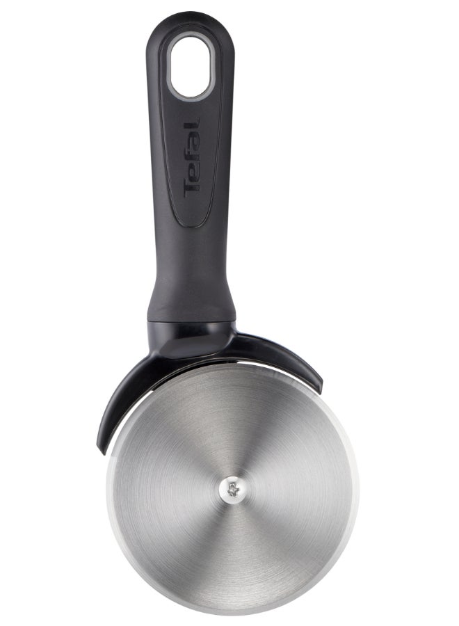 تيفال TEFAL قطاعة بيتزا Comfort | أداة مطبخ | مقاومة للحرارة العالية | خالية من الخدوش للأواني | قابلة للغسل في غسالة الأطباق | تصميم مريح | أسود | فولاذ مقاوم للصدأ | ضمان لمدة سنتين | K1291114 فضي/أسود 26x11x3سم - Image 1