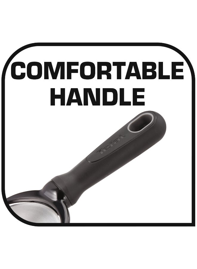 تيفال TEFAL قطاعة بيتزا Comfort | أداة مطبخ | مقاومة للحرارة العالية | خالية من الخدوش للأواني | قابلة للغسل في غسالة الأطباق | تصميم مريح | أسود | فولاذ مقاوم للصدأ | ضمان لمدة سنتين | K1291114 فضي/أسود 26x11x3سم - Image 5