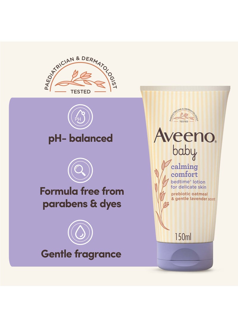 Baby Calming comfort Bedtime Lotion Body lotion for Delicate Skin Probiotic Oatmeal and Gentle Lavender Scent 150 ml