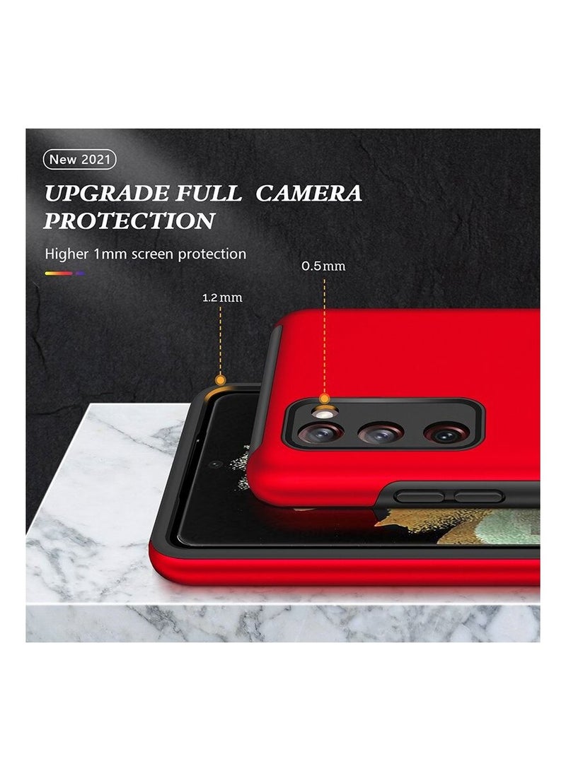 Samsung Galaxy S20FE Case, Grade Drop Protection Slim Fit Shockproof Protective Cover with 360° Rotatable Magnetic Ring Holder Kickstand Compatible with Samsung S20FE Case 5G,RED