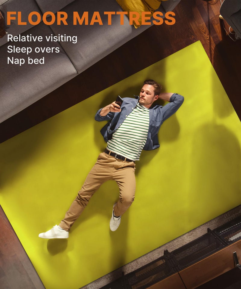 Gaialoop 3 Inch Memory Foam Camping Mattress, Dual Layer Thick Sleeping Camp Pad for Car Tent Cot, Roll-Up Portable Glamping Floor Bed for Guests Sleepover[Full: 75 * 54 * 3"] - Image 3