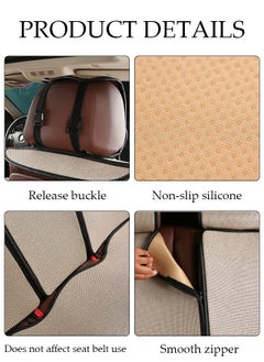 DUNISO Auto Breathable Luxury Breathable Rear Bench Car Seat Cover Fit Four Seasons Back Seat Protector Universal Rear of Car Seat Cushions Universal Fit for 95% Cars SUV Pickup Vans  - Image 2