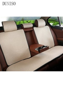 DUNISO Auto Breathable Luxury Breathable Rear Bench Car Seat Cover Fit Four Seasons Back Seat Protector Universal Rear of Car Seat Cushions Universal Fit for 95% Cars SUV Pickup Vans  - Image 4