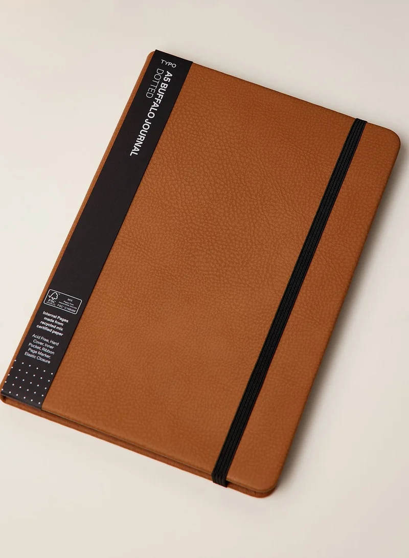 Typo A5 Brown Journal Elastic Closure
