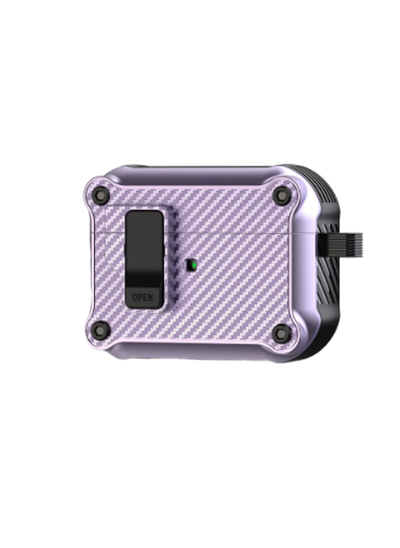 Generic - Purple Airpods Pro 2nd Generation Protective Shockproof Soft Silicone Protective Case, Protective Earphone Box Bluetooth Earphone Box - Image 1