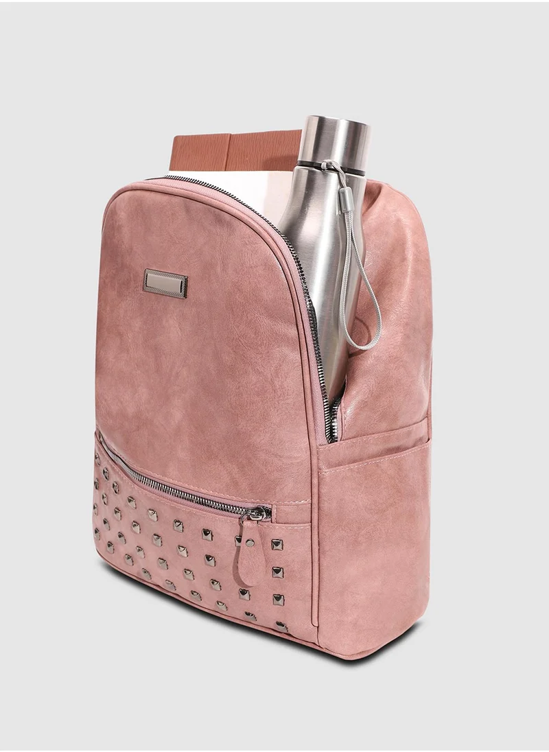 Haute Sauce Studded Backpack - Nude Pink
