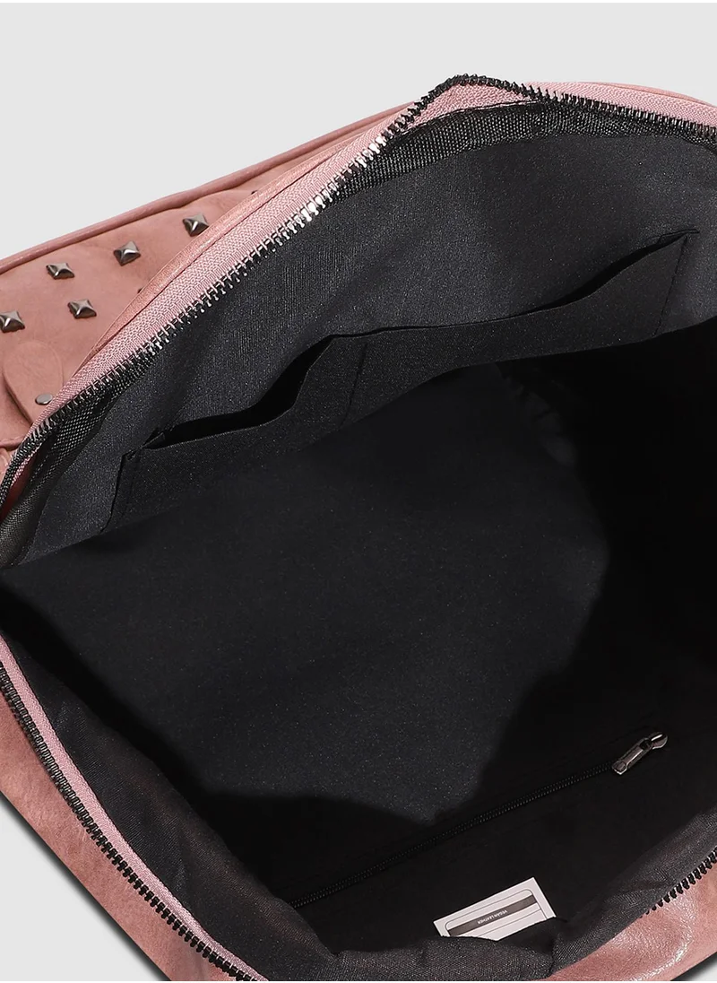 Haute Sauce Studded Backpack - Nude Pink