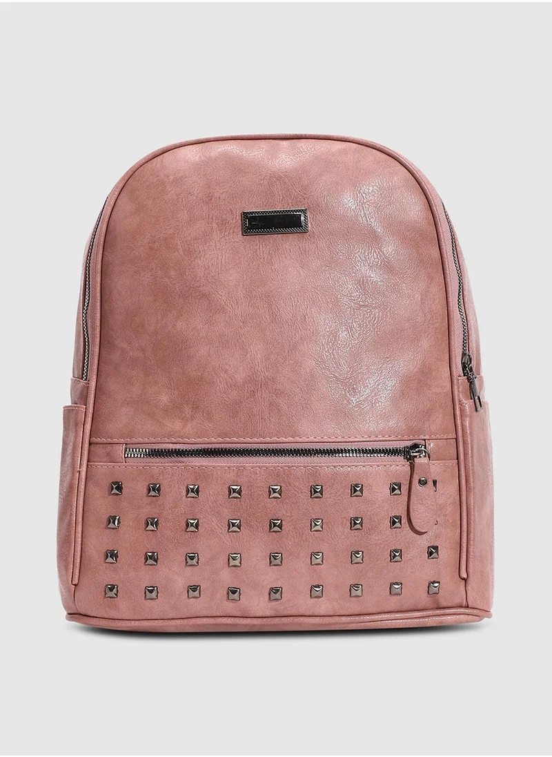 Haute Sauce Studded Backpack - Nude Pink