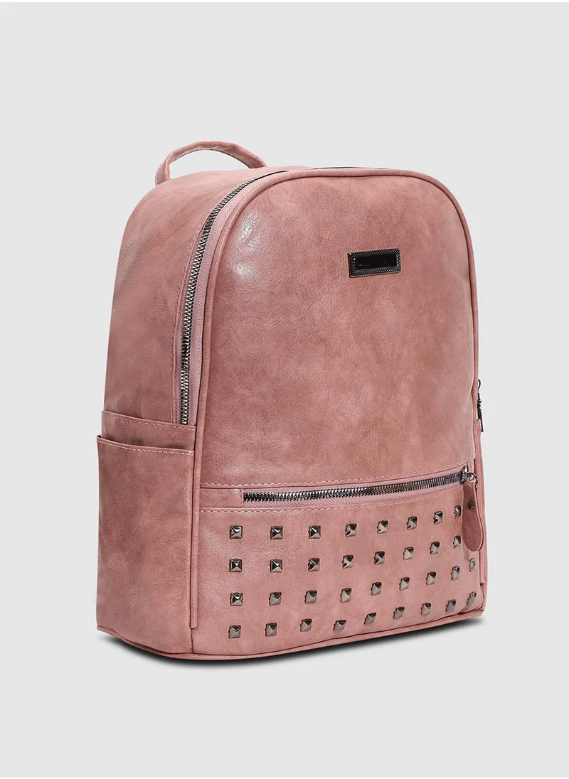 Haute Sauce Studded Backpack - Nude Pink