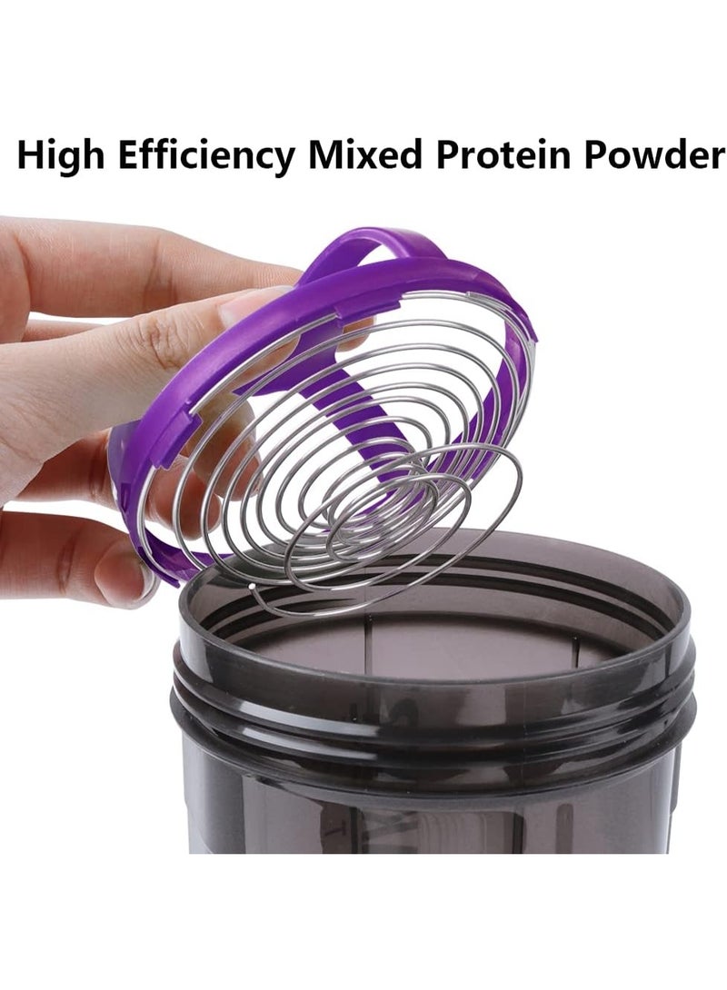Shaker Bottle,16oz Shaker Cup,Protein Shaker Bottle with Storage & Shaker Ball,GYM Shaker Bottles for Protein Shakes,Sports Shake Mixer Bottle,100% Leak Proof,BPA Free,3 Layer - Image 3