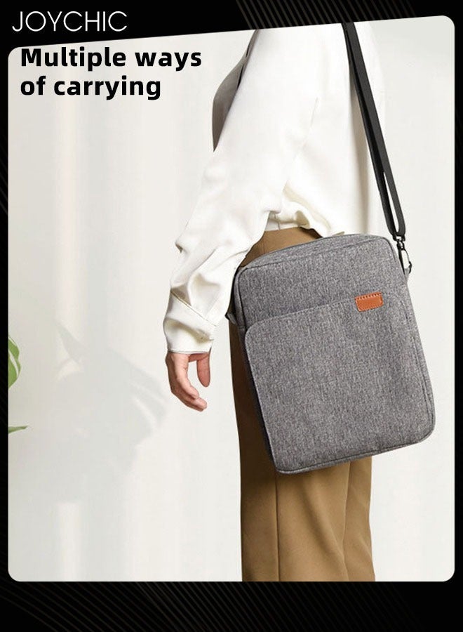 Joychic 13 inch Oxford Waterproof Tablet Carrying Case Wear-resistant Electronic Accessories Organizer with Pockets for Men Women School Office Work——Grey - Image 2