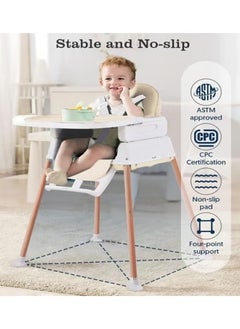 Arababy 7-In-1 Adjustable And Foldable, 5-Point Safety Belt Toddler Baby Dining Chair  - Image 4