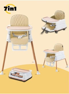 Arababy 7-In-1 Adjustable And Foldable, 5-Point Safety Belt Toddler Baby Dining Chair  - Image 1