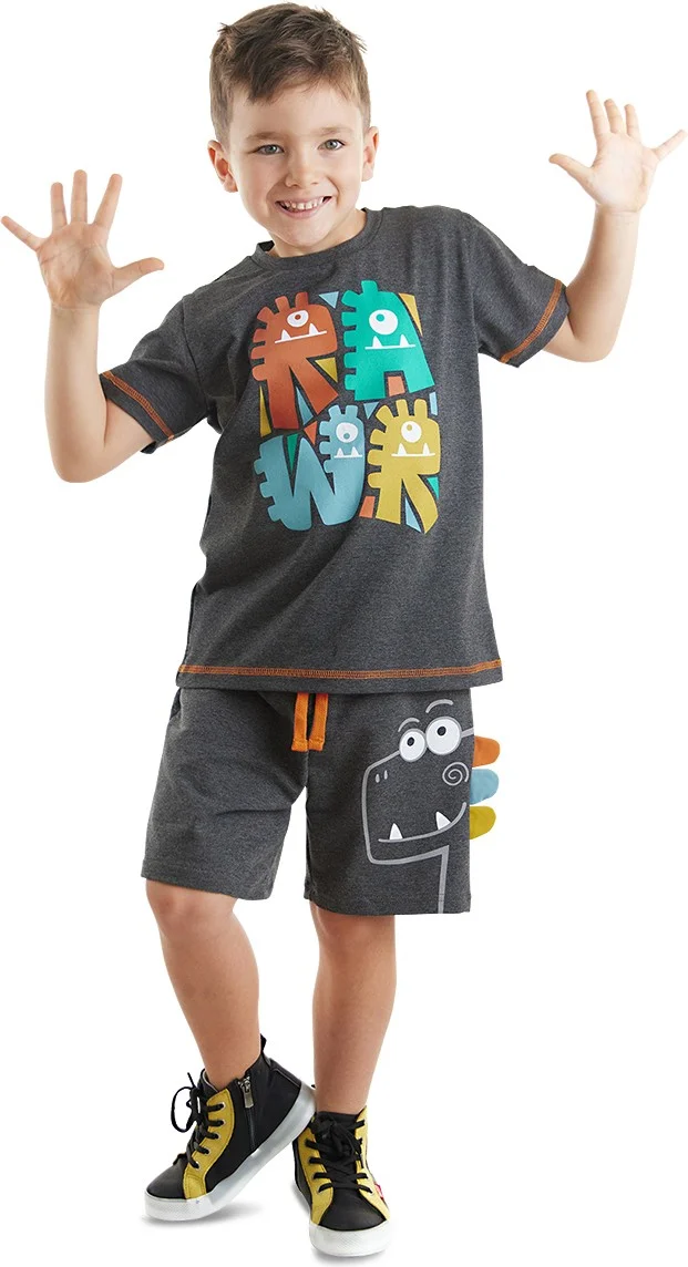 دينوكيدس طقم شورت وتيشيرت Rawr Dino Boy