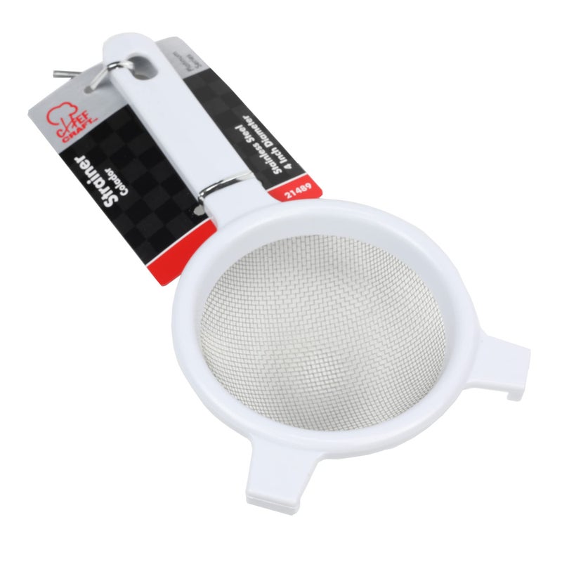 Chef Craft Classic Stainless Steel Mesh Strainer, 4 inch, White - Image 2