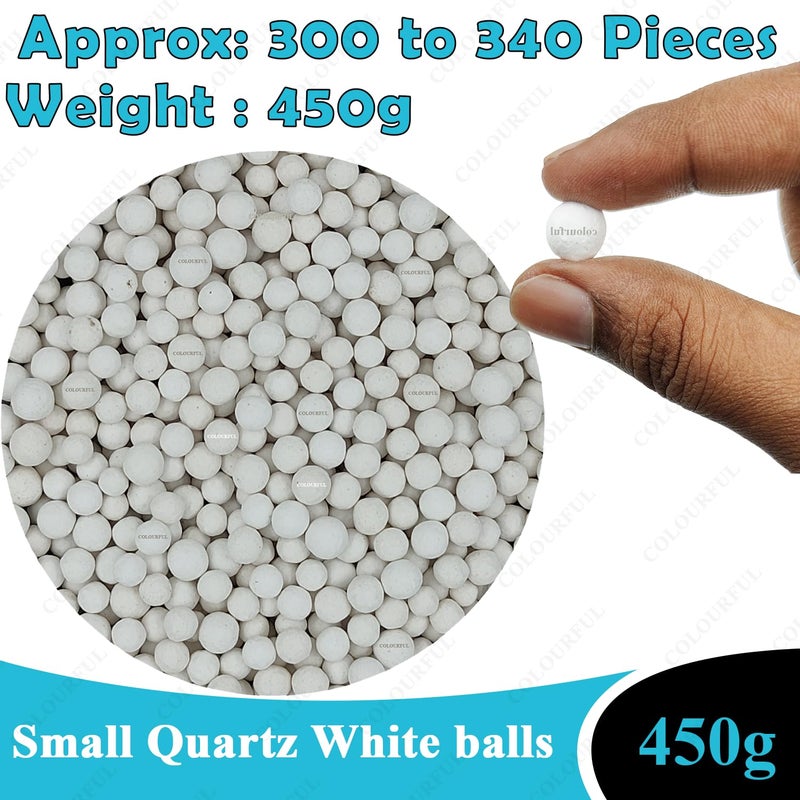 colourful - Aquarium Filter Media | Improved Water Quality and Healthy Fish Tanks (450g, Ceramic White Balls) - Image 2