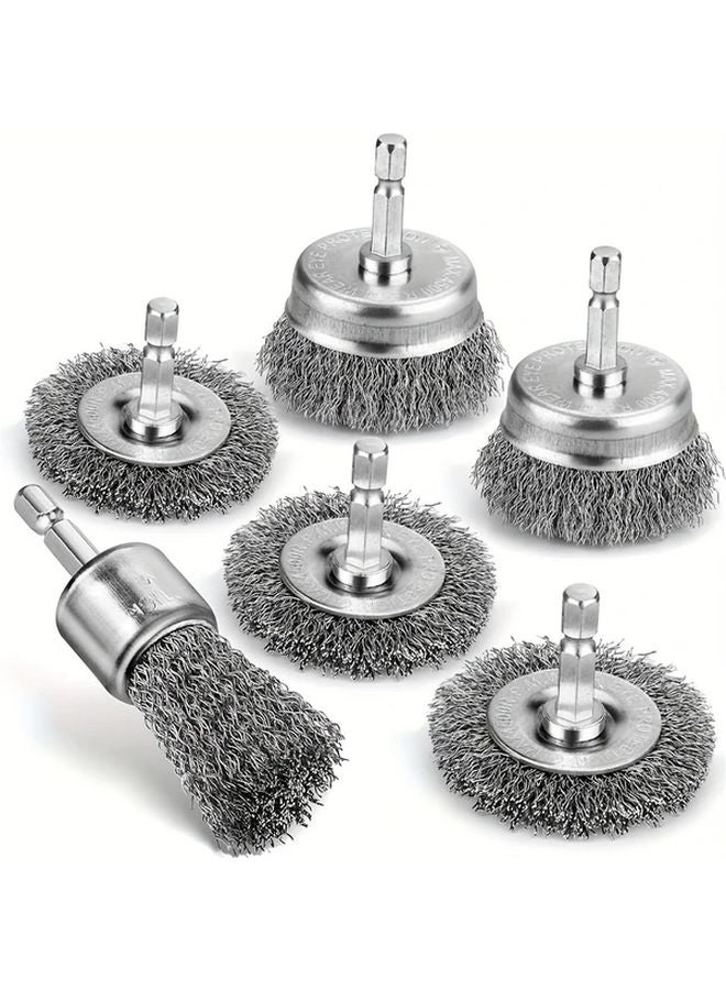 Long Handle Steel Brush Rust Remover Metal Wood Pole Bowl Electric Drill Grinding - Image 5