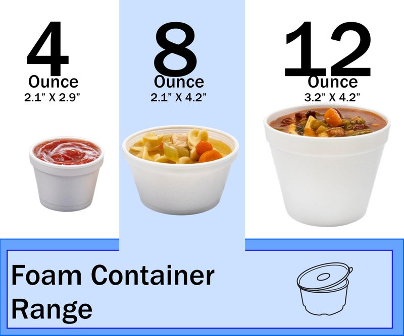 Mr. Miracle Mr Miracle Foam Bowl with Lid for Hot and Cold Foods â€“ 8 Ounce Disposable Soup Container with Vented Lid, Great for Ice Cream, Yogurt, Soup, Takeout [50 pack] - Image 3
