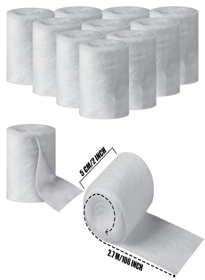 Nuanchu 12 Rolls Medical Cotton Cast Padding Roll Individual Pack Soft Plaster Cloth Gauze Roll Undercast Padding Wrap Bandage for Halloween Bandage Art Body Casts Mask Making Craft(2 Inch X 8.8 ft) - Image 2
