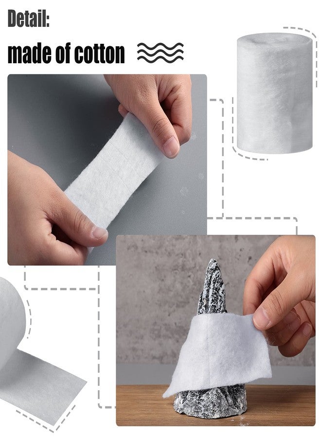 Nuanchu 12 Rolls Medical Cotton Cast Padding Roll Individual Pack Soft Plaster Cloth Gauze Roll Undercast Padding Wrap Bandage for Halloween Bandage Art Body Casts Mask Making Craft(2 Inch X 8.8 ft) - Image 4