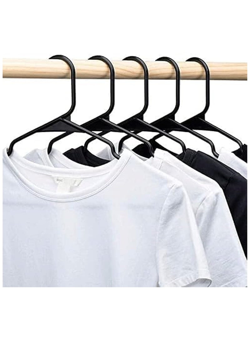 Master Gold 12 Pack 41cm Plastic Clothes Hangers | Heavy Duty and Durable Clothes and Coat Hangers | Lightweight Space Saving Clothes Hanger Standard Size Ideal for Everyday Use (Black) - Image 2