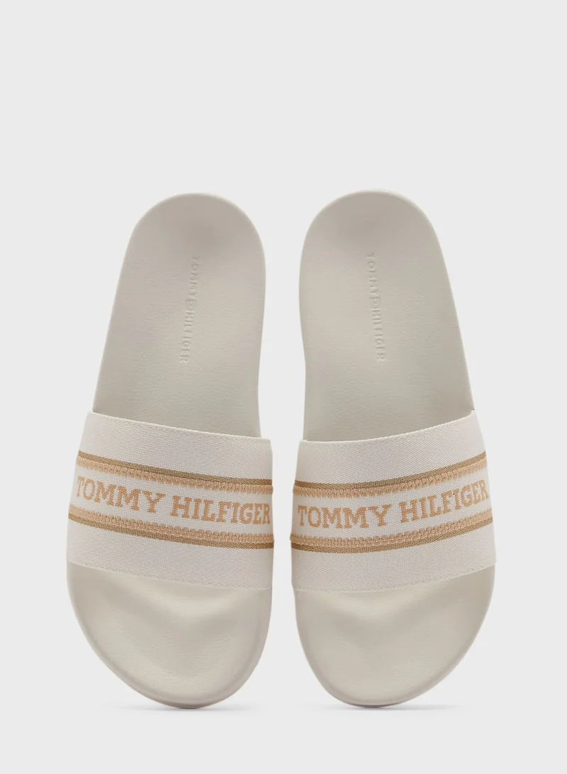 TOMMY HILFIGER Poolslide With Webbing Filp Flops