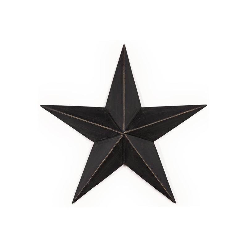Hearthside Collection CWI Gifts Metal Barn Star  24 Galvanized Hanging Star  Farmhouse Wall Decor  Black  1 