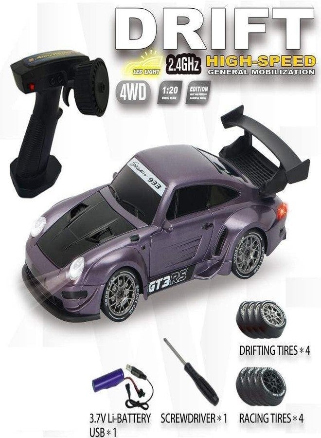 Jack Royal Tokyo Drift 911 High Speed Remote Control 1:20 Scale Drift Car | 20Kmph, 2.4Ghz | Rc Drifting Car 4 Wheel Drive Boost Mode Long Range Remote Hard Plastic Top with LED Head Light - Image 2