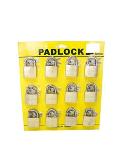 Generic MS20085 38mm Lock - Set of 12 Durable Padlocks for Security 