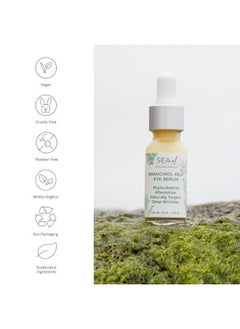 Sea-El Bakuchiol Kelp Eye Serum Plantbased Skincare Naturally Boosts Under Eye Glow Targets Deep Wrinkles & Supports Smooth Skin Retinol Alternative For Women Or Men Vegan .5 Oz  - Image 3