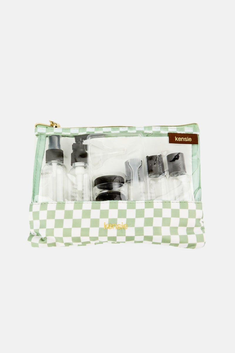 Kensie 11 Pcs Portable And Refillable Travel Bottle Set, Multicolor - Image 1