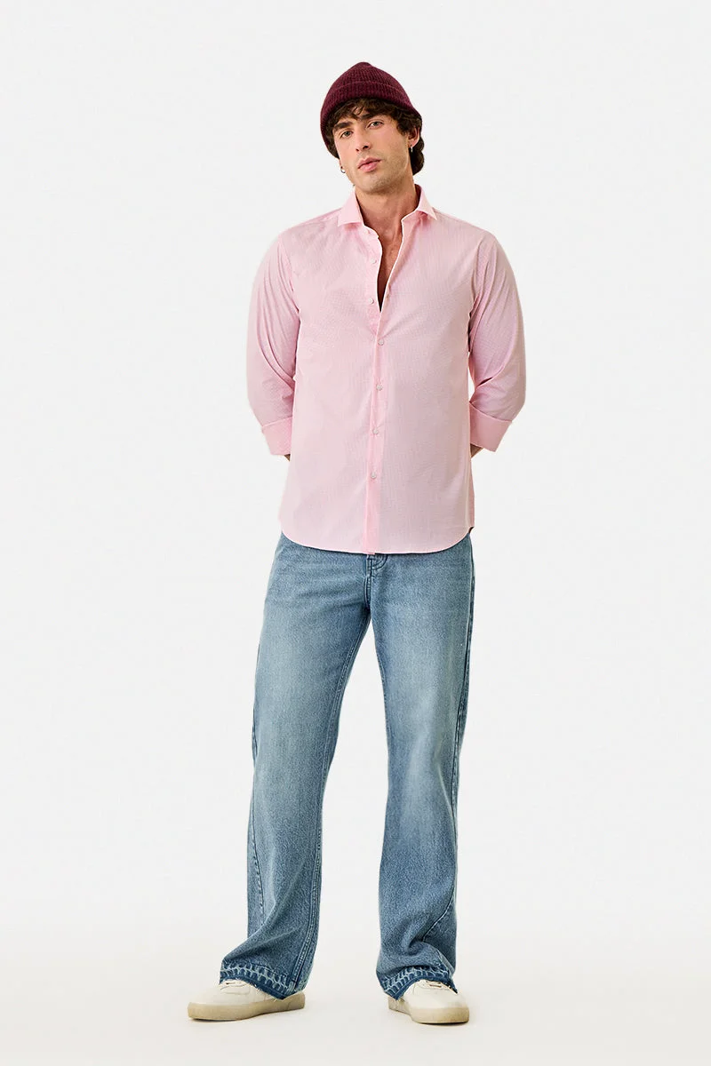 SNITCH Slim Fit Stretch Gingham Check Shirt