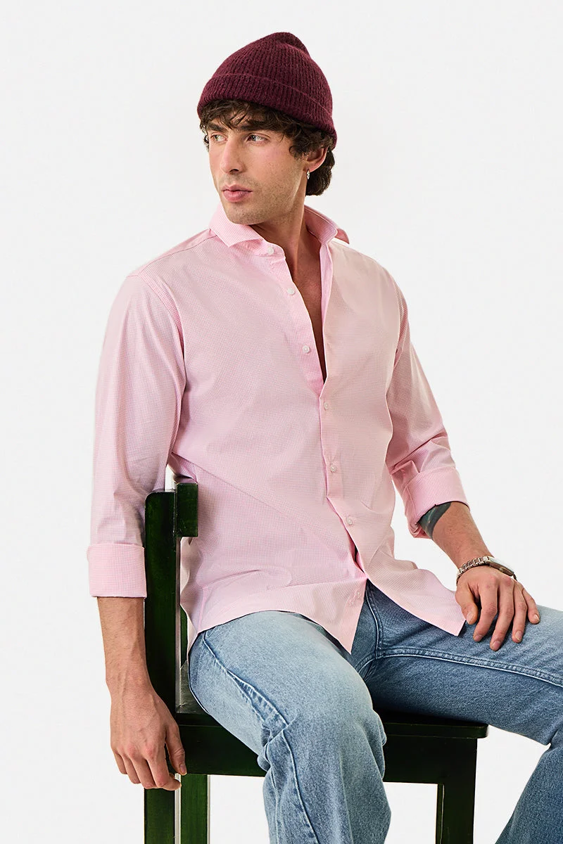 سنيتش قميص كاروهات بقصة ضيقة مطاطي