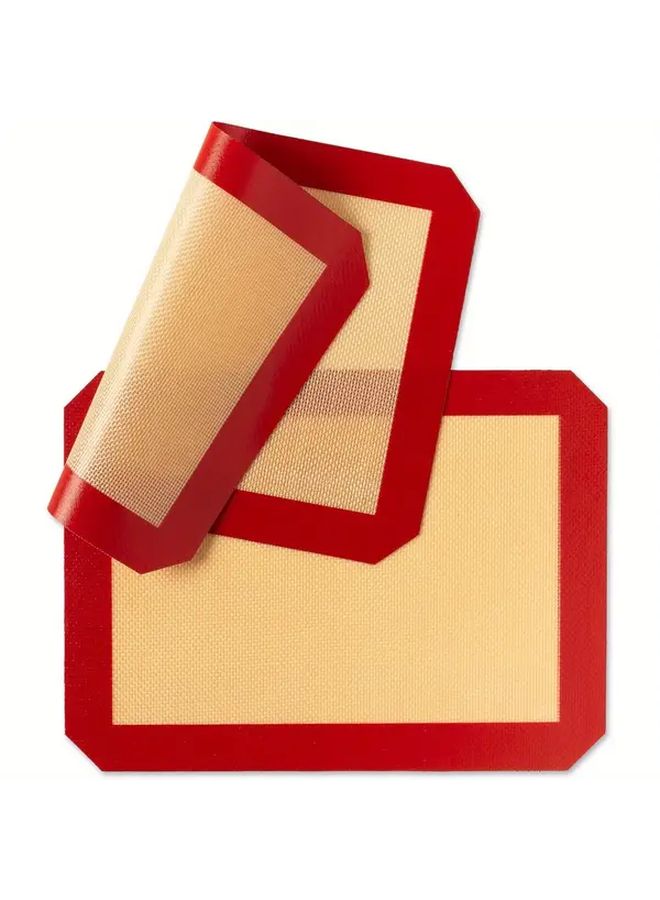 Non Stick Silicone Baking Mats Set of 2 XF2811 Easy Clean Home Restaurant Use - Image 2