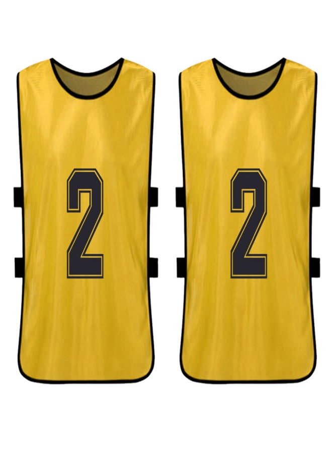 12PCS Kid's Football Pinnies Quick Drying Soccer Jerseys Youth Sports Scrimmage Basketball Team Training Numbered Bibs Practice Sports Vest - Image 3