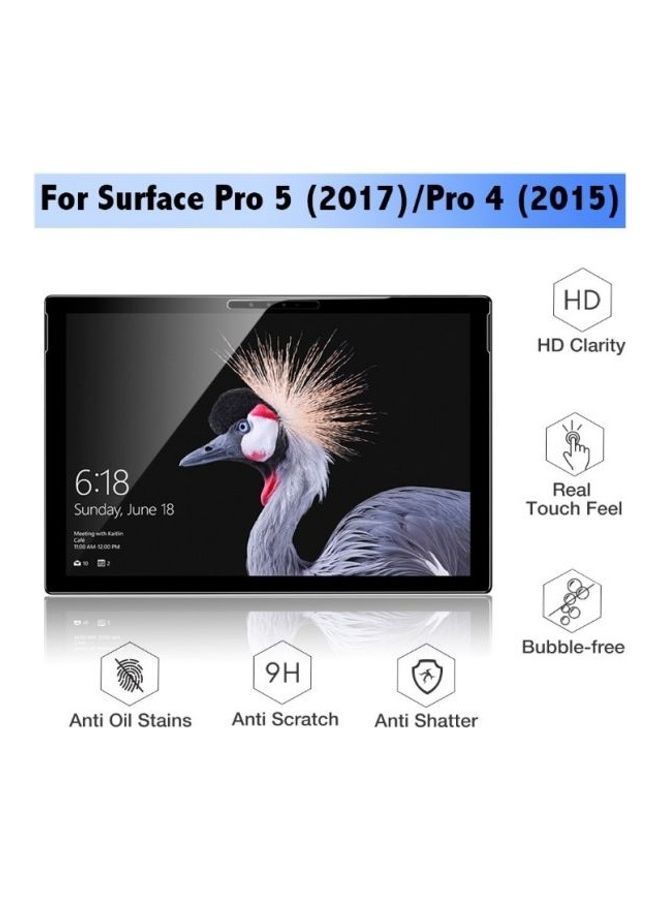 NIBEMINENT High Sensitivity Tempered Glass Full Cover Tablet Screen Protector For Microsoft Surface Pro 6 / 5/ 4 12.3cm Clear - Image 3