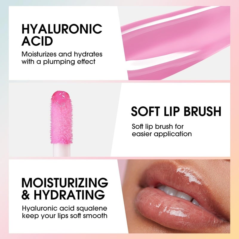 Korean Jelly Lip Plumper Oil Gloss Lipstick Hydrating Non Sticky Gloss Natural Lip Balm Oil for Smooth Lips Get Soft Lips For Long Lasting for upto 12 Hours - Image 2