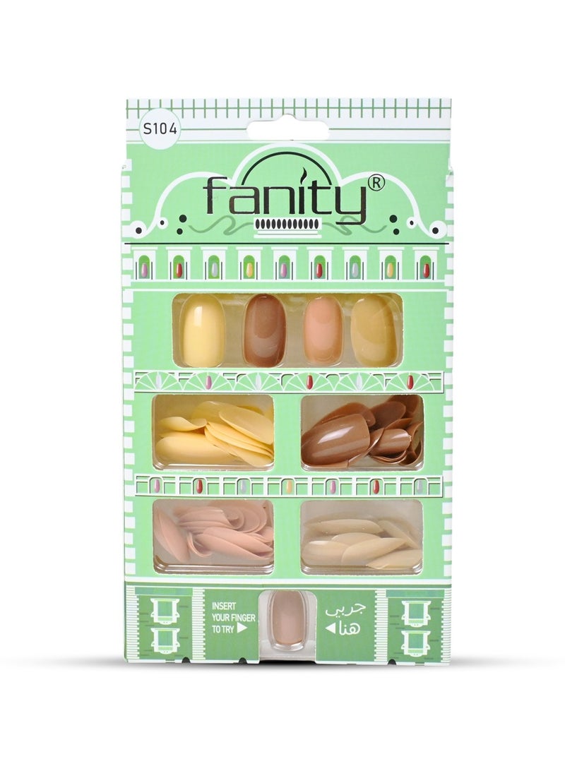FANITY Artificial nails are specially designed for an instant, lasting touch of beauty. They come in a variety of shapes and lengths to suit all tastes. Easy to apply, they're perfect for special occasions or everyday use, and give you a feminine, attractive, and polished look without the need for a salon visit. 