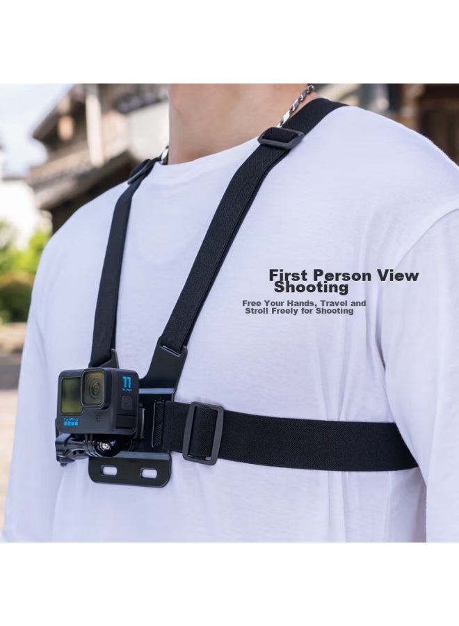 Surewo Compatible With Dji, Gopro 13, Action 5 Pro/4, Chest Strap, Action Camera Headband, Chest Mount, First-person View Bracket, Acepro 2 Accessories - Image 2