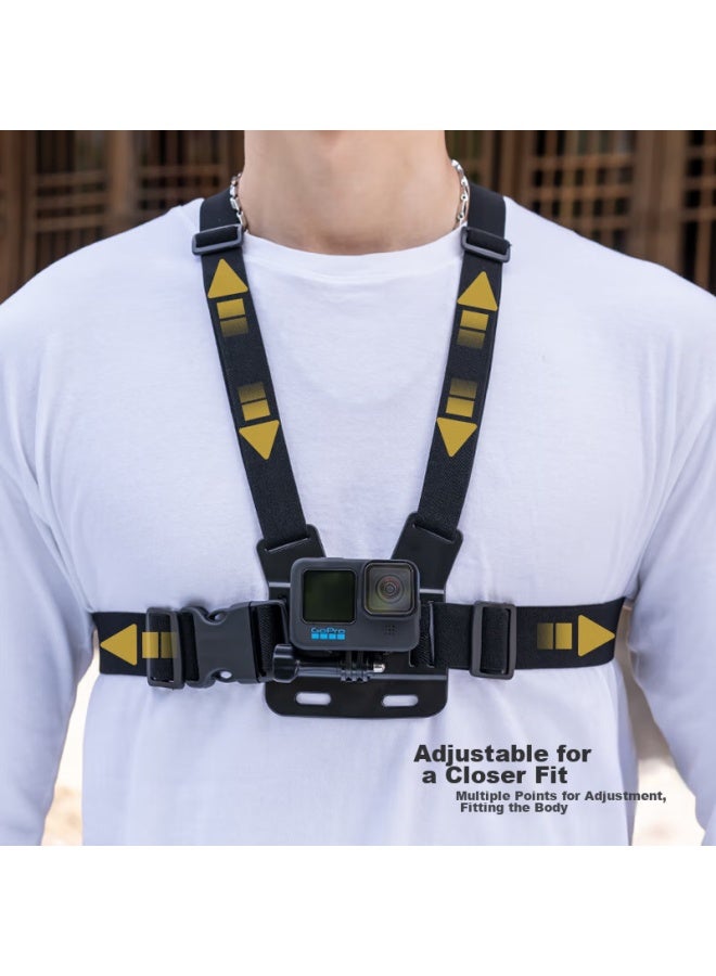 Surewo Compatible With Dji, Gopro 13, Action 5 Pro/4, Chest Strap, Action Camera Headband, Chest Mount, First-person View Bracket, Acepro 2 Accessories - Image 5