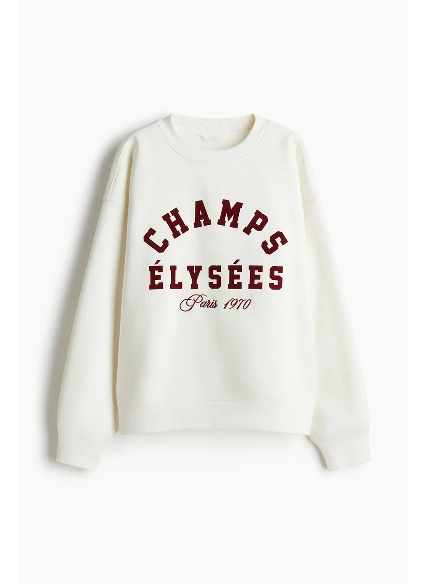 اتش اند ام Text-Motif Sweatshirt