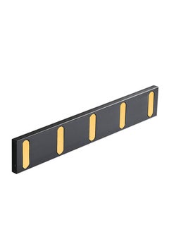 Folding Coat Hooks, Invisible Wall Mounted 5 Towel Hooks Automatic Retractable Rack for Bathroom Kitchen Bedroom, Space Saving Modern Foldable Wall Hooks (Black Gold)