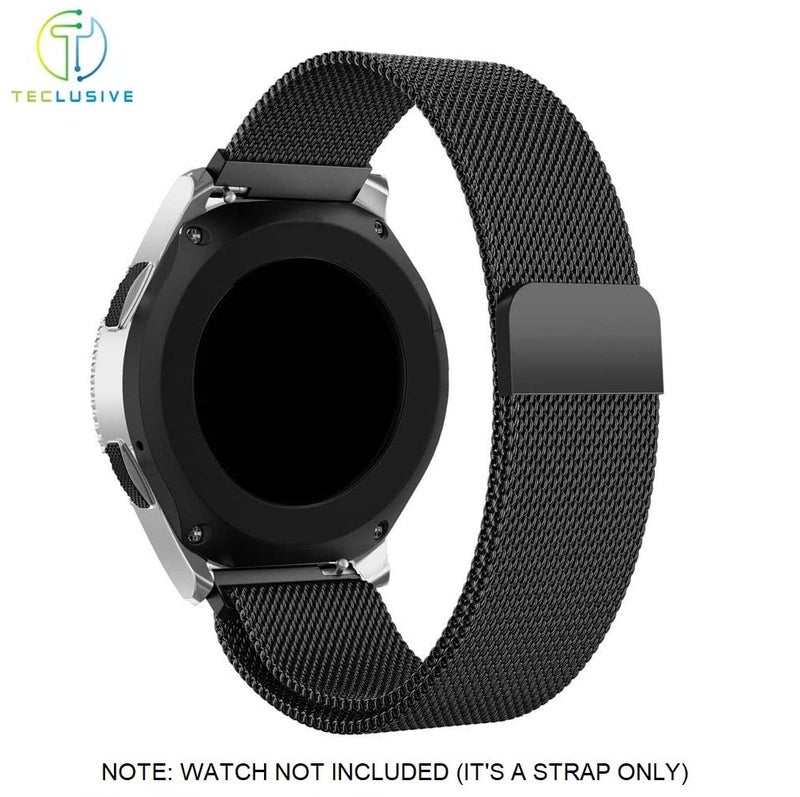 T TECLUSIVE سلسلة معدنية فاخرة بمغناطيسية حلقة 19mm متوافقة مع Noise Colorfit Pro 2 / Oxy/Pulse/Beat و Boat Storm Watch | ملائمة بدقة لهذه النماذج | سوار مغناطيسي قابل للتعديل (أسود) - Image 5