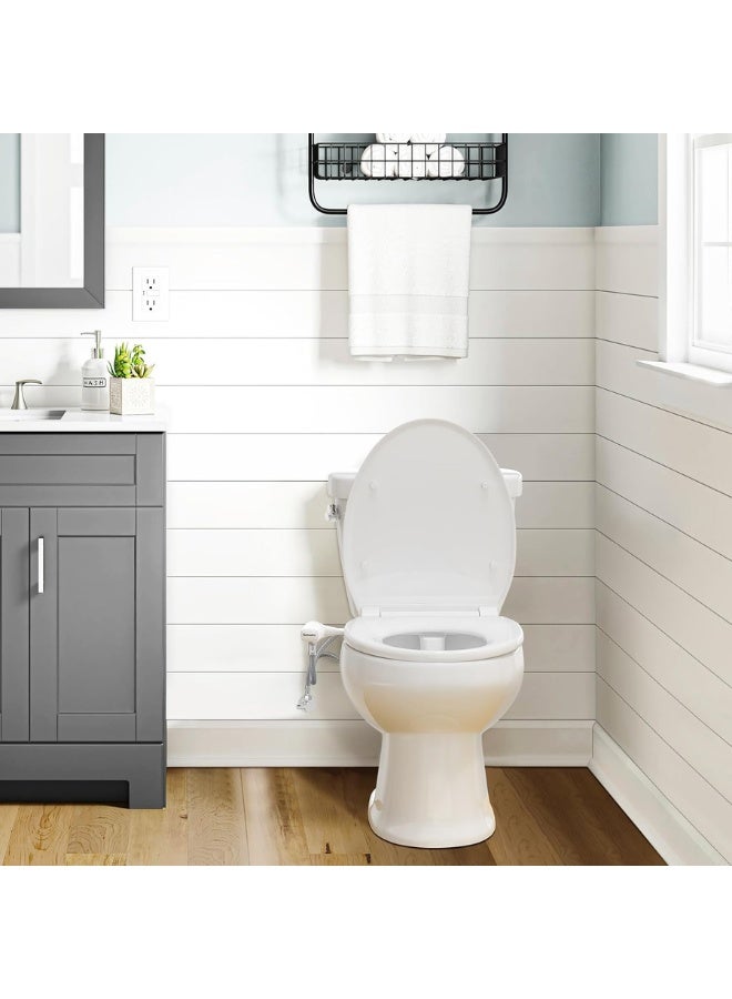 Samodra Ultra Thin Toilet Bidet Attachment Non Electric Dual Nozzle Front and Rear Wash Adjustable Water Pressure Fresh Water Sprayer for Toilet Seat Easy Install - Image 2