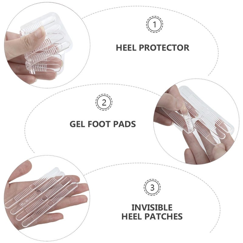 Anti Abrasion Heel Pads 8 Pieces Gel Cushions for High Heeled Shoes Blister Prevention - Image 5