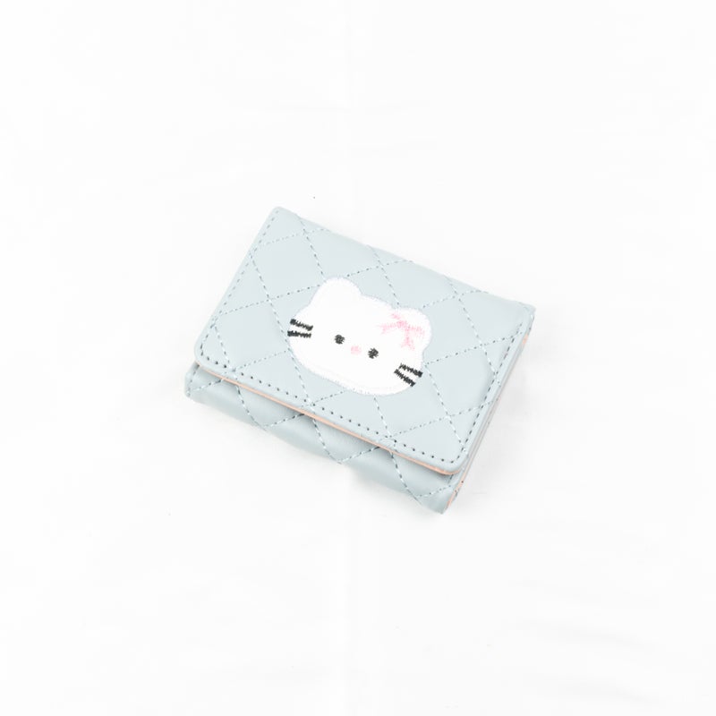 Leather Flip Wallet & Card Holder with Multiple Pockets - Blue - Image 1