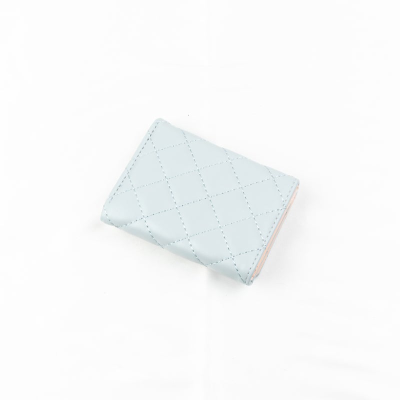 Leather Flip Wallet & Card Holder with Multiple Pockets - Blue - Image 2